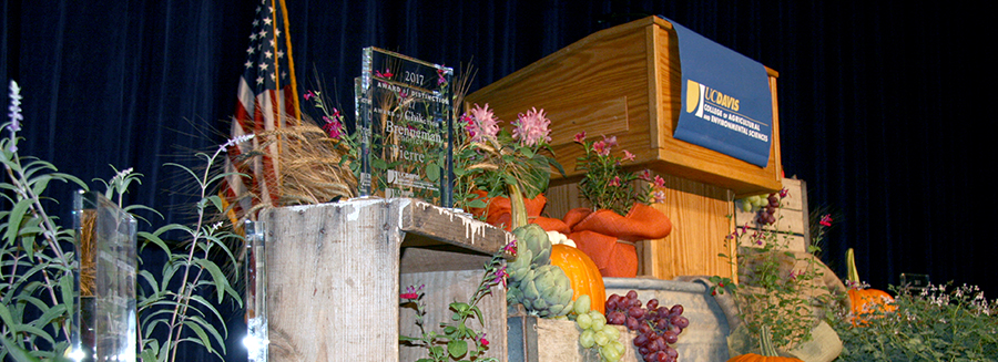 The lectern at College Celebration.