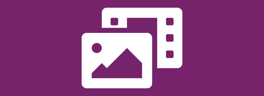 An icon of photo and video