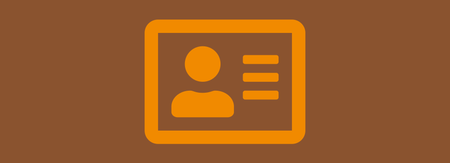 Icon of a business card.