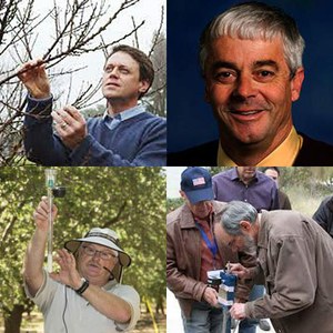 Clockwise from top left are Patrick Brown, Jan Hopmans, Ken Shackel, and Larry Schwankl.