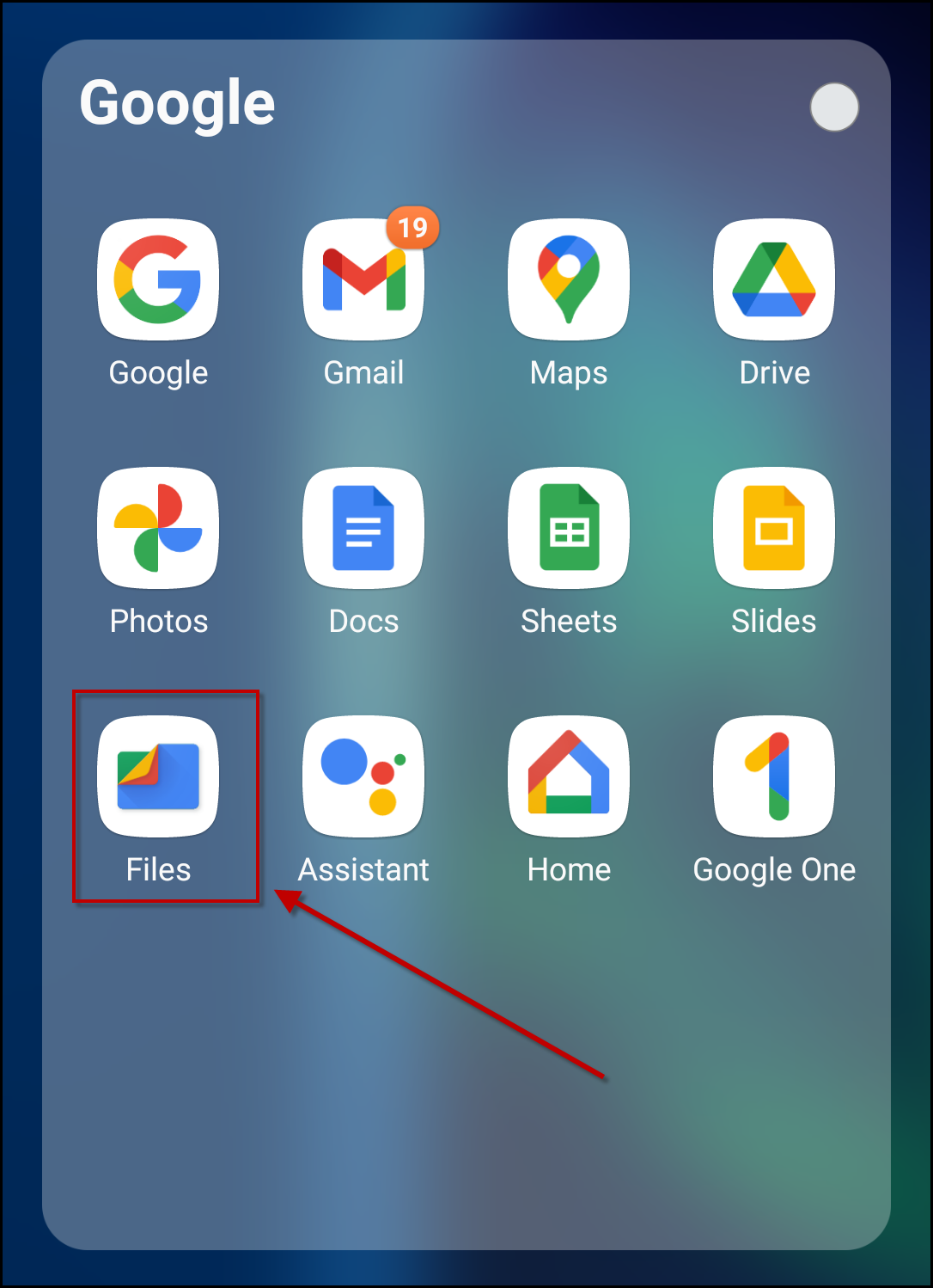 Google home page icons