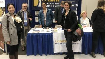 Faculty stopped by the UC Davis Food Science and Technology booth at the California League of Food Producers Expo.