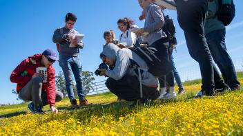 Classroom trips are an important part of learning. This landscape architecture class visited the Jepson Prairie Preserve.