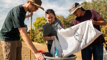 Students visited Hedegrow Farms where they learned about seed production of native plants.