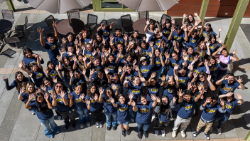Say hello to the 2024 cohort for Aggie Jumpstart, a program that fosters inclusive excellence and student success through community, leadership and advising. (Jael Mackendorf/UC Davis)