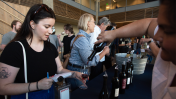 Cheers to our Aggie winemakers! This week, the Department of Viticulture and Enology celebrated the release of Hilgard631, wine handcrafted by students! They make wine every year for class, but this is the first time it’s being sold to the public. (Gregory Urquiaga / UC Davis)