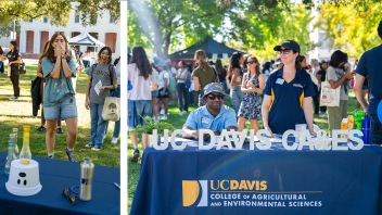 Undergraduate Academic Programs hosted its annual Fall Advising Carnival and Ice Cream Social in a fun-filled event for students to learn about the college, play games and meet classmates. (Stephanie Perla, Jael Mackendorf/ UC Davis)