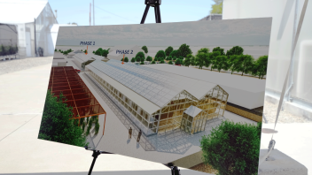 A drawing of the new greenhouse in Phase 1 and Phase 2.