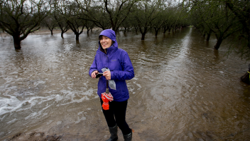  UC Davis hydrologist Helen Dahlke studies how nitrates move through an agricultural recharge site including how growers might reduce potential leaching.