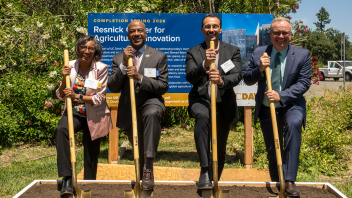We officially broke ground on the Resnick Center for Agricultural Innovation, thanks to a $50 million gift from The Wonderful Company owners and philanthropists Lynda and Stewart Resnick. (José Luis Villegas/ UC Davis)