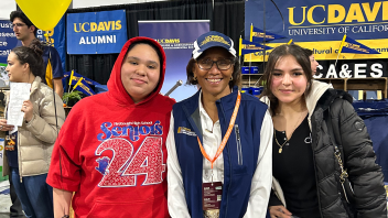 Dean Helene Dillard joined students, staff and faculty at the World Ag Expo to meet with alumni, prospective students and industry leaders. (UC Davis)