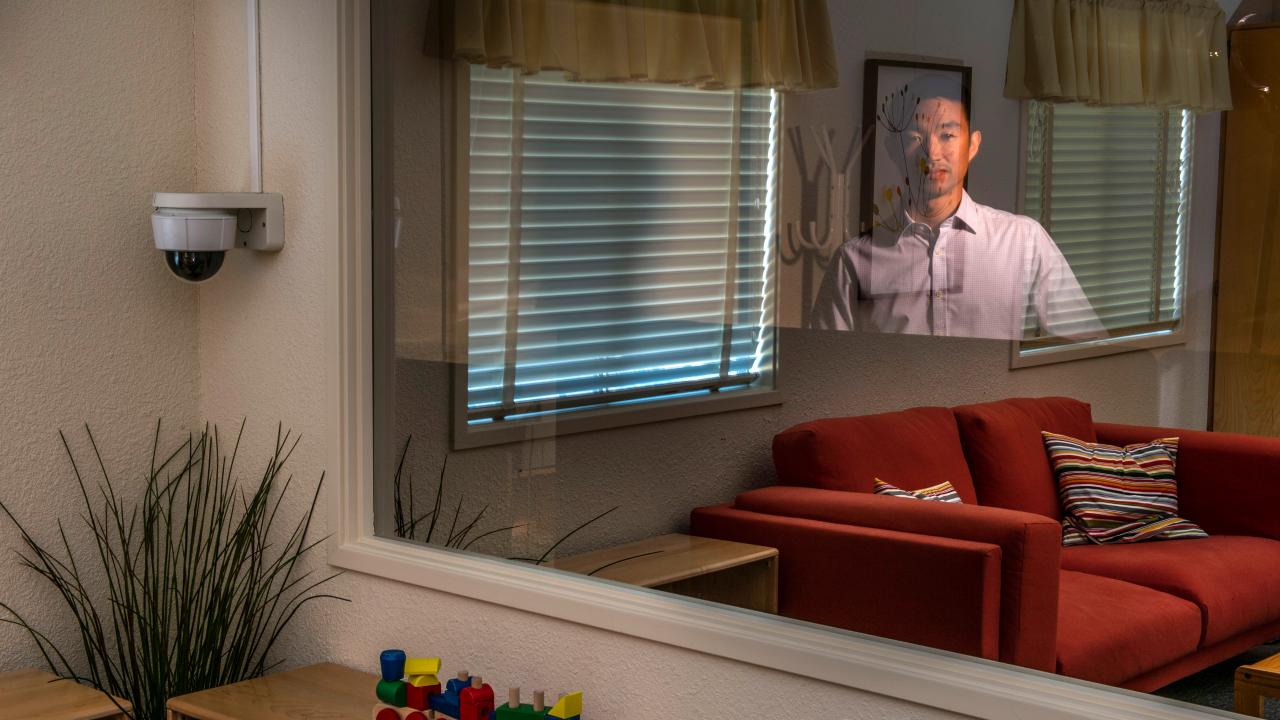 Daniel Choe sometimes uses an observation lab to watch children and families play games and interact in order to assess self-regulation, or the ability to flexibly manage emotions, attention and behavior in different situations.