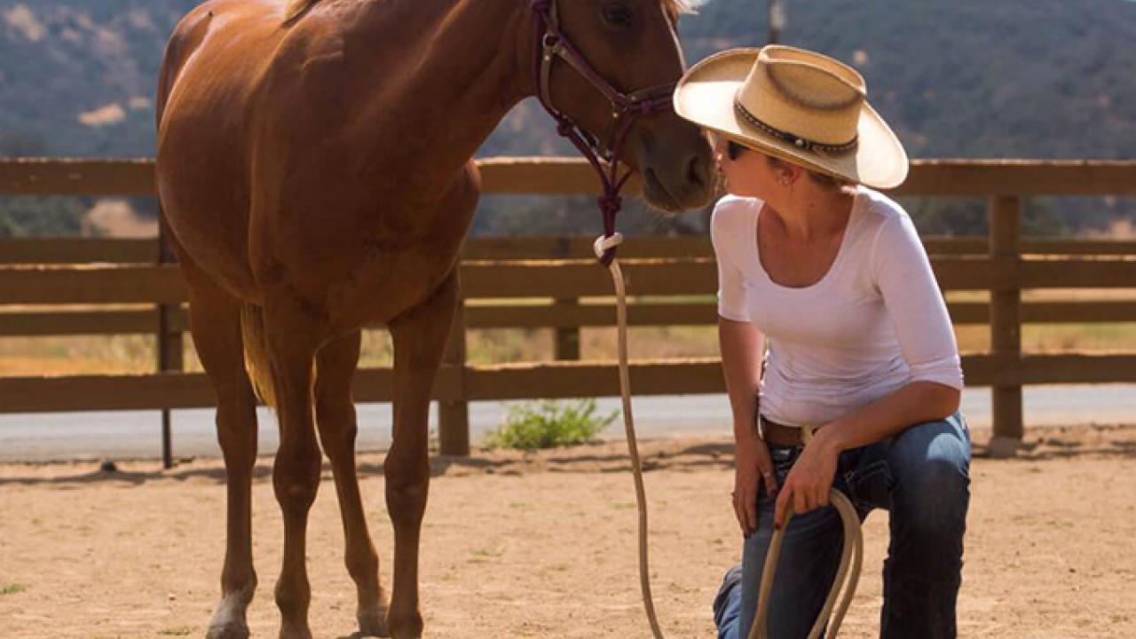 Abby Followwill, a horse trainer at El Campeon Farms