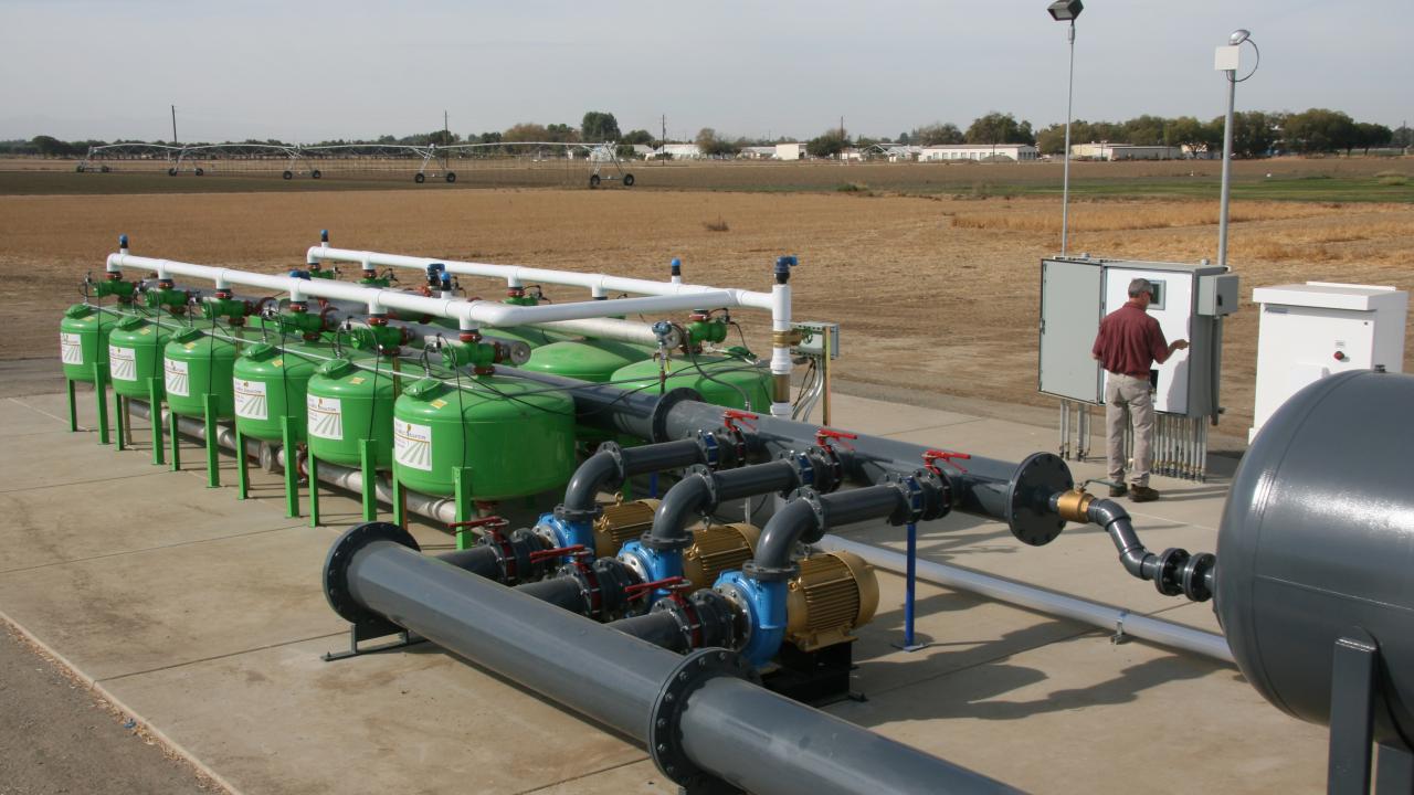 The new irrigation system provide 3,000 gallons of water a minute at 50 psi pressure.