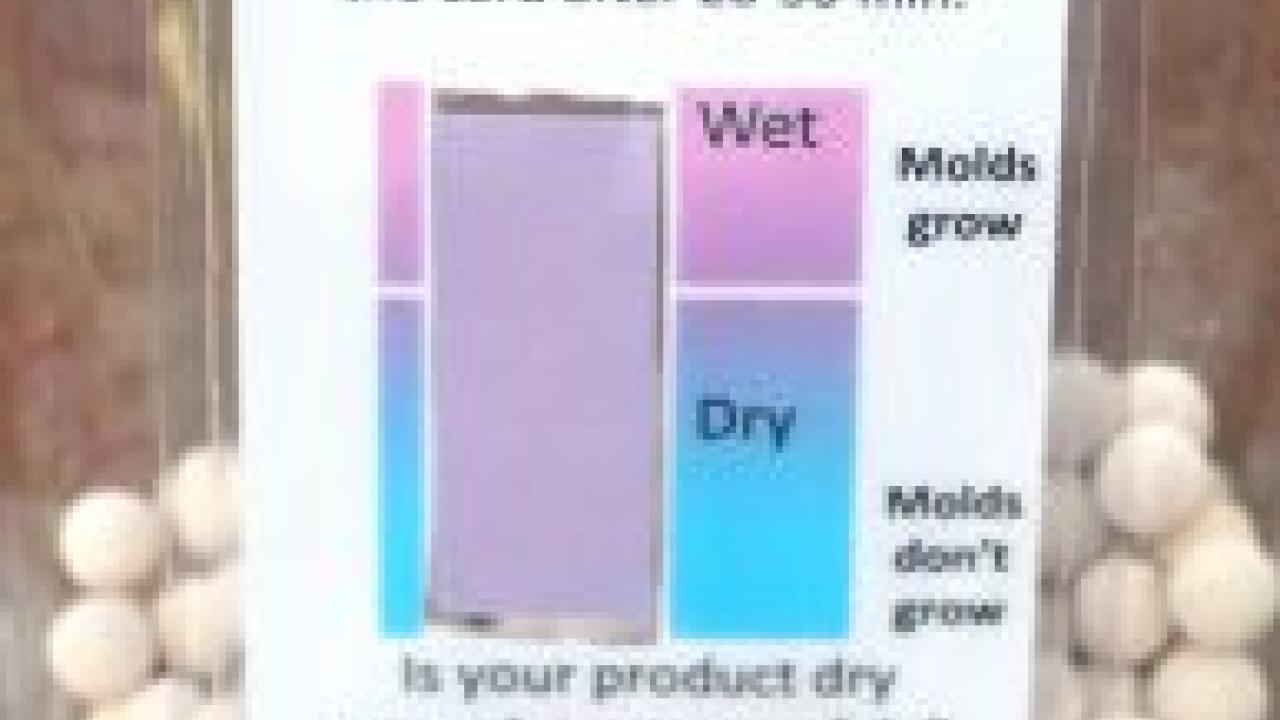 The DryCard indicates whether dried foods are dry enough to store safely. The DryCard indicates whether dried foods are dry enough to store safely.
