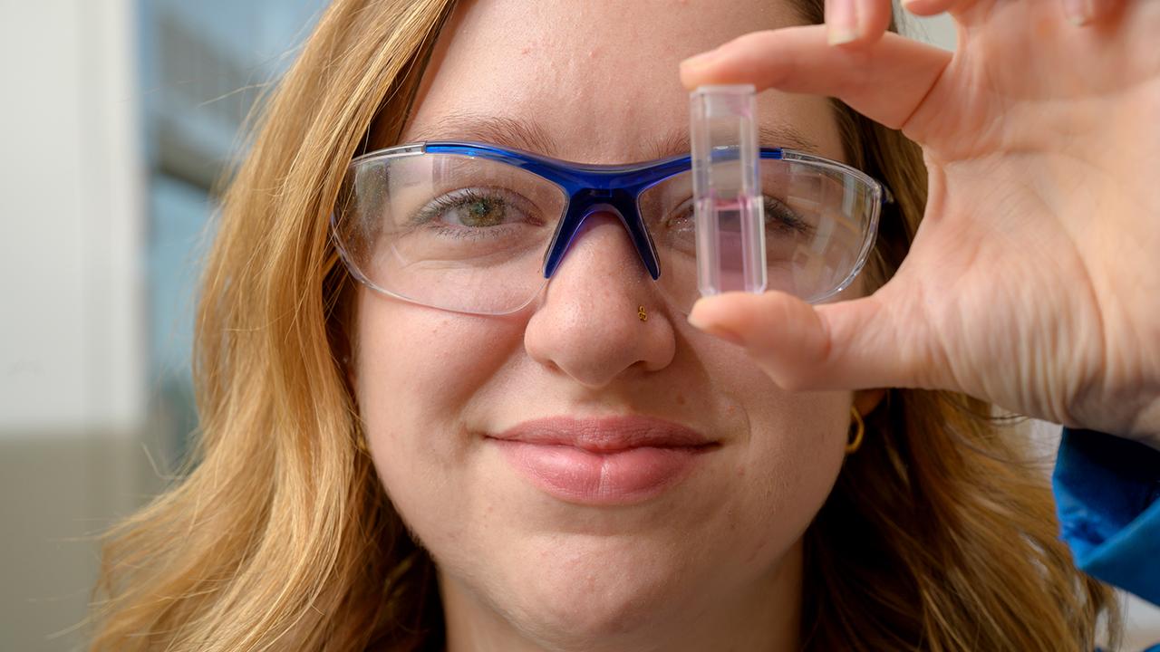 Rylie Ellison hopes to find a better way to convert animal waste into a more useful fertilizer for agriculture. Rylie Ellison hopes to find a better way to convert animal waste into a more useful fertilizer for agriculture.