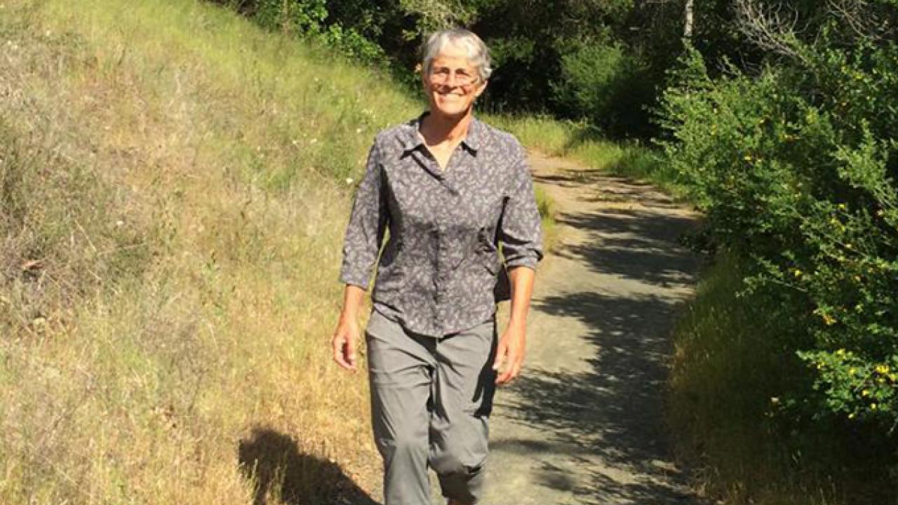 Professor Susan Harrison on a field trip last week along the Central Coast. Professor Susan Harrison on a field trip last week along the Central Coast.