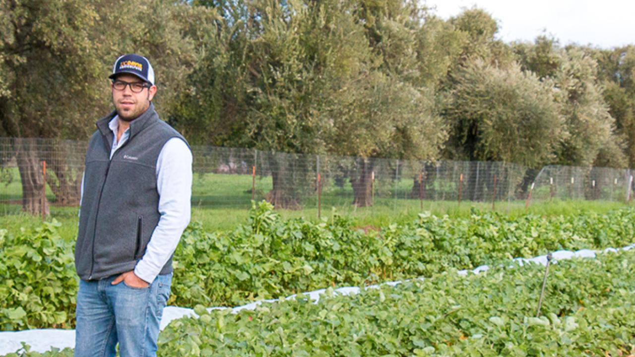 Geoff Koch is a fourth-year sustainable agriculture and food systems major and plans to continue to working at Next Generation Foods. (Taylor Runnells / California Aggie) Geoff Koch is a fourth-year sustainable agriculture and food systems major and plans to continue to working at Next Generation Foods. (Taylor Runnells / California Aggie)