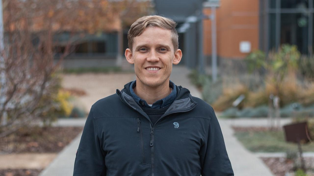 Photo: Josh Moy/UC Davis. Photo of Mason Earles: Josh Moy/UC Davis.