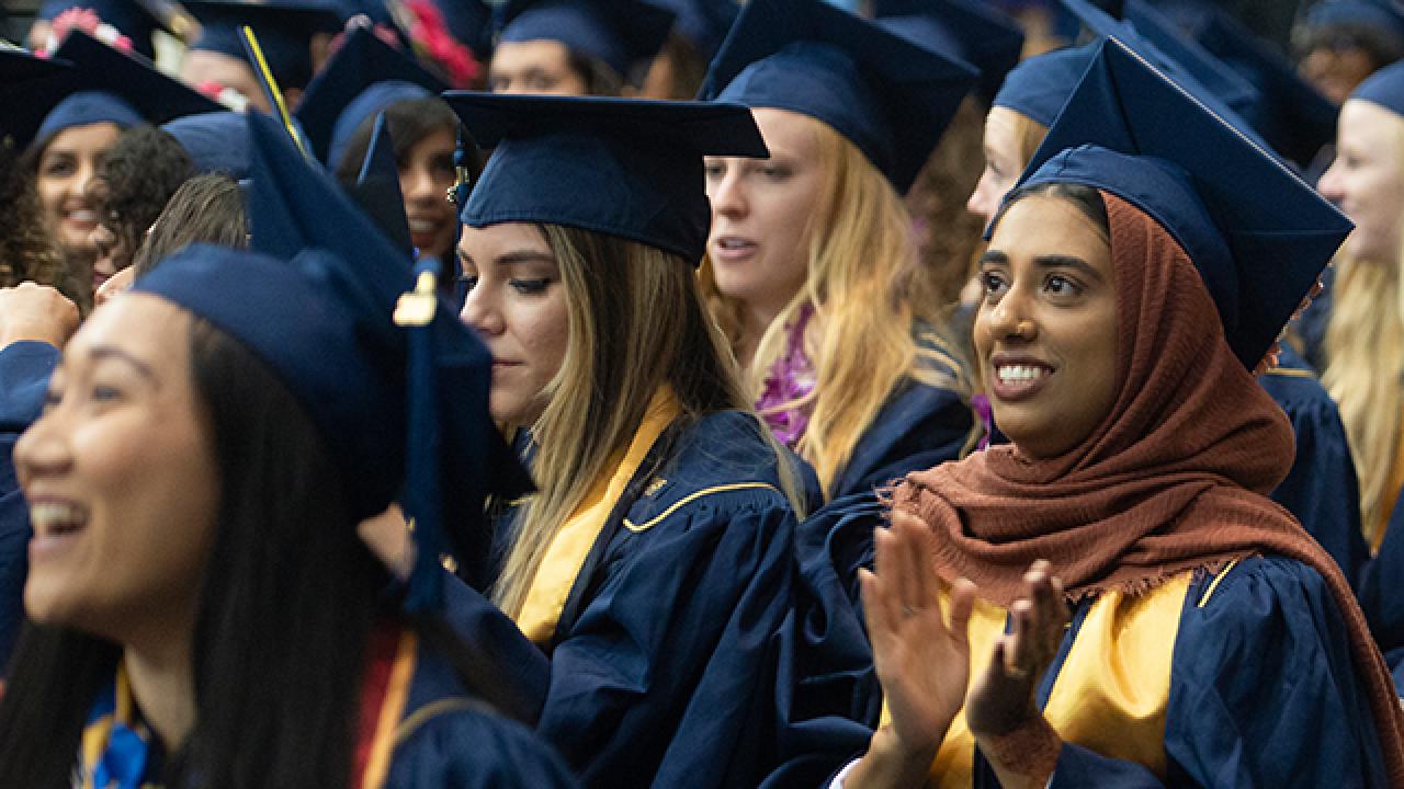 Students at commencement