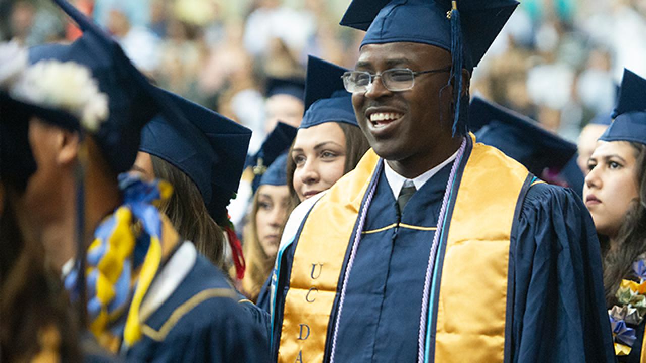 Students at commencement.