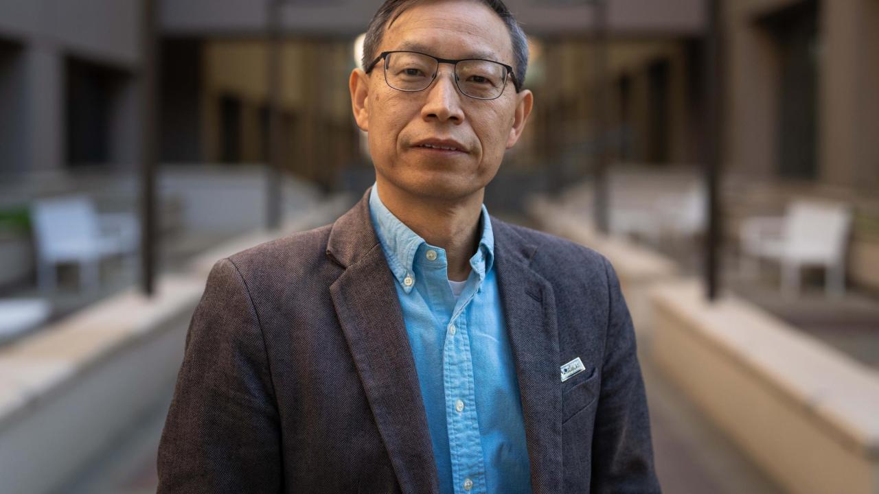 Professor Huaijun Zhou from the Department of Animal Science (Jael Mackendorf/UC Davis)