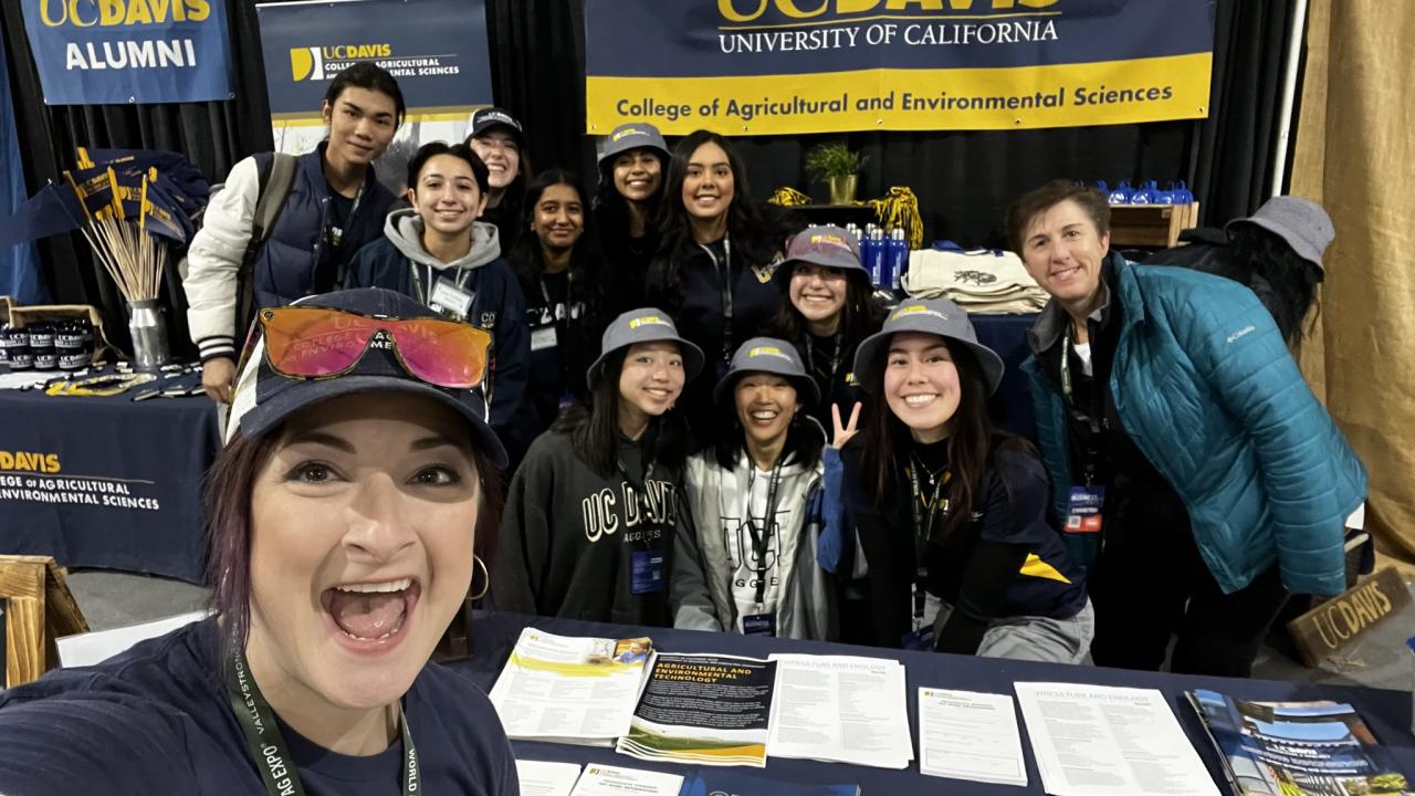 CA&ES students at the World Ag Expo.