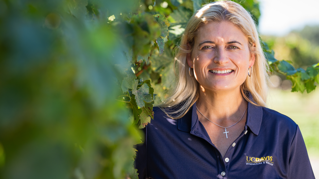 Anita Oberholster, a wine chemist and professor of Cooperative Extension with the Department of Viticulture and Enology, died on Jan. 11 (Jael Mackendorf / UC Davis)
