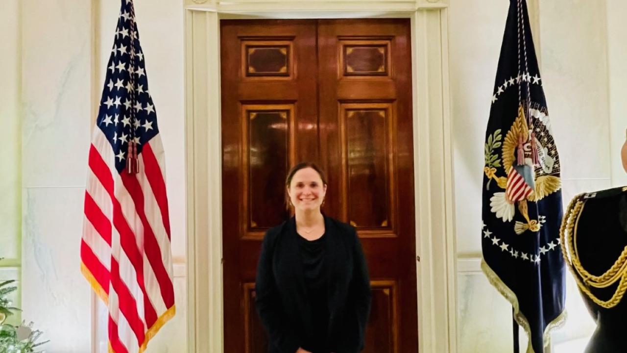 Frances Moore at the White House.