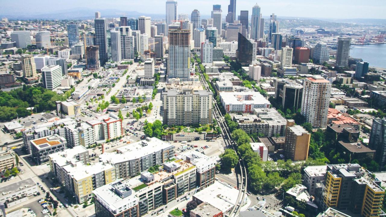 A big city skyline.