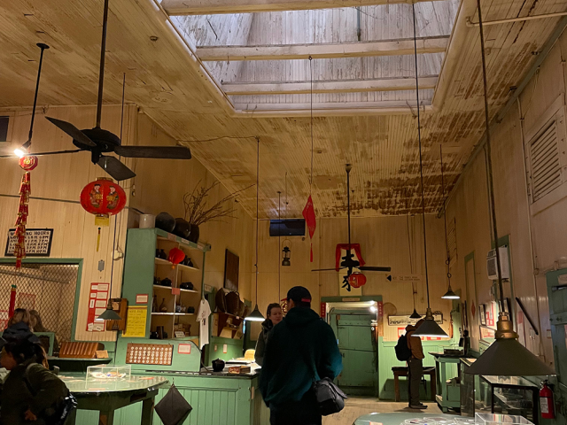 Students toured the town of Locke, including Dai Loy gambling hall. Photo by: Jael Mackendorf, UC Davis