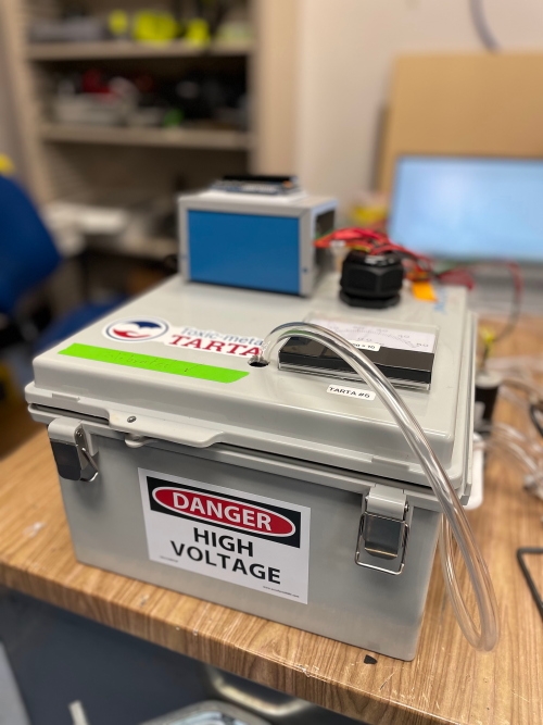 TARTA is a portable, low-cost air monitoring device developed at UC Davis to detect toxic metals, helping communities identify pollution sources. Photo by: Tiffany Dobbyn, UC Davis