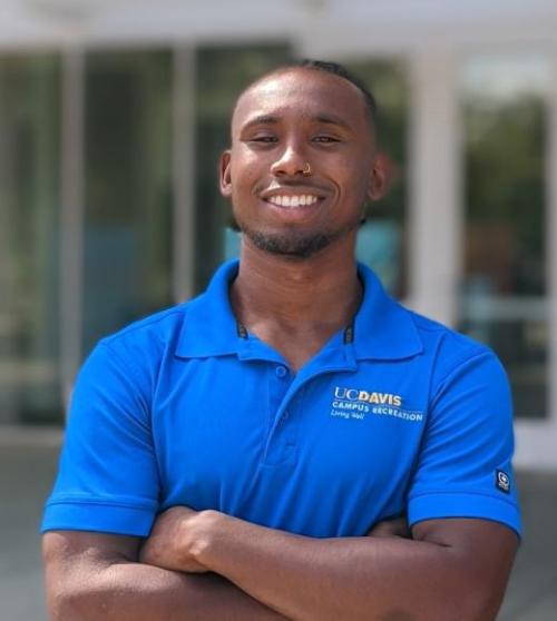 Makhi Jones, senior majoring in clinical nutrition, taught fitness classes and offered personal training through Campus Recreation.