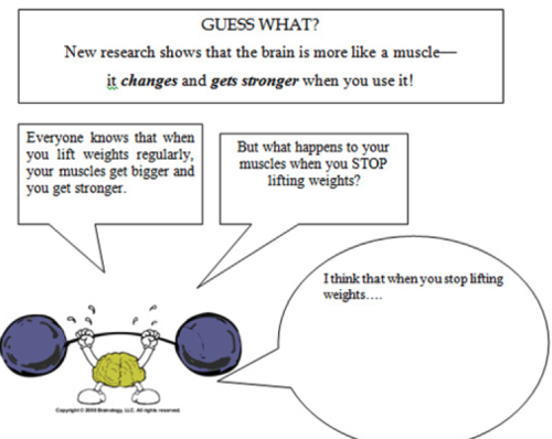 A sample lesson used in "Brainology." (Courtesy illustration)