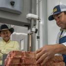 Dan Sehnert (left) and  his son, Caleb, both found their calling at  the UC Davis Meat Lab. 