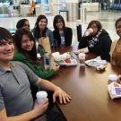A group of students around a table
