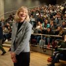 Professor Anita Oberbauer, during award presentation amid her ANS 42 lecture Monday (March 4). (Gregory Urquiaga/UC Davis)