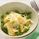 Fresh Rag Pasta with Peas and Asparagus