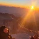 Grace Cureton and their team camped on the summit of Mount Whitney to catch the sunrise. (Courtesy Grace Cureton)