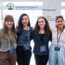 (L-R): Teammates Sophia Collins, May Myo Myint, Morgan Hickey and Tara Khan collaborated with CalRecycle on a research project on the landscape of artificial intelligence within the waste management industry.