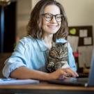 Video calls from home could help improve care for cats with chronic conditions like feline arthritis. 