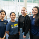 Peer nutrition counselors with Healthy Aggies; (L-R) Yiman Li, Amare Tolosa Sabillo, Lorelei Kilmer and Wendy Liang.