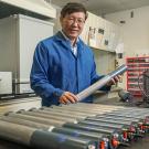 Professor Zhongli Pan and his team developed a novel device called SmartProbe to monitor and predict insect occurrences in agricultural products. (Karin Higgins/UC Davis)