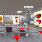 Virtual peach processing facility developed by Christopher Simmons, chair of the Department of Food Science and Technology.