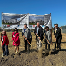 CA&ES Dean Helene Dillard joins groundbreaking event for the USDA's Agricultural Research and Technology Center in Davis on October 29, 2024. Photo provided by USDA.