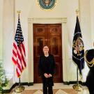 Frances Moore at the White House.