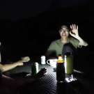 Yuanxin Ji and other students at a campsite near the Sierra Foothill Research and Extension Center in Yuba County.