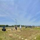On a clear day, the little-known UC Davis weather station is barely noticeable to passersby, but it has been recording weather since the 1800s. Students monitor winds, temperature and other weather conditions each day. (Tiffany Dobbyn/UC Davis)