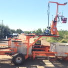 Vougioukas' team will be using an existing robotic platform, shown above, for their fruit picking arm design. Photo courtesy of Stavros Vougioukas
