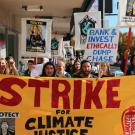 Young activists and their allies leading a climate strike in San Rafael, California, to demand action on climate change. This community protest took place on Dec. 6th, 2019 and was hosted by the Sunrise Movement, 350Marin, Sierra Club Marin and Sustainable San Rafael. Photo Credit: Fabrice Florin (Flickr)